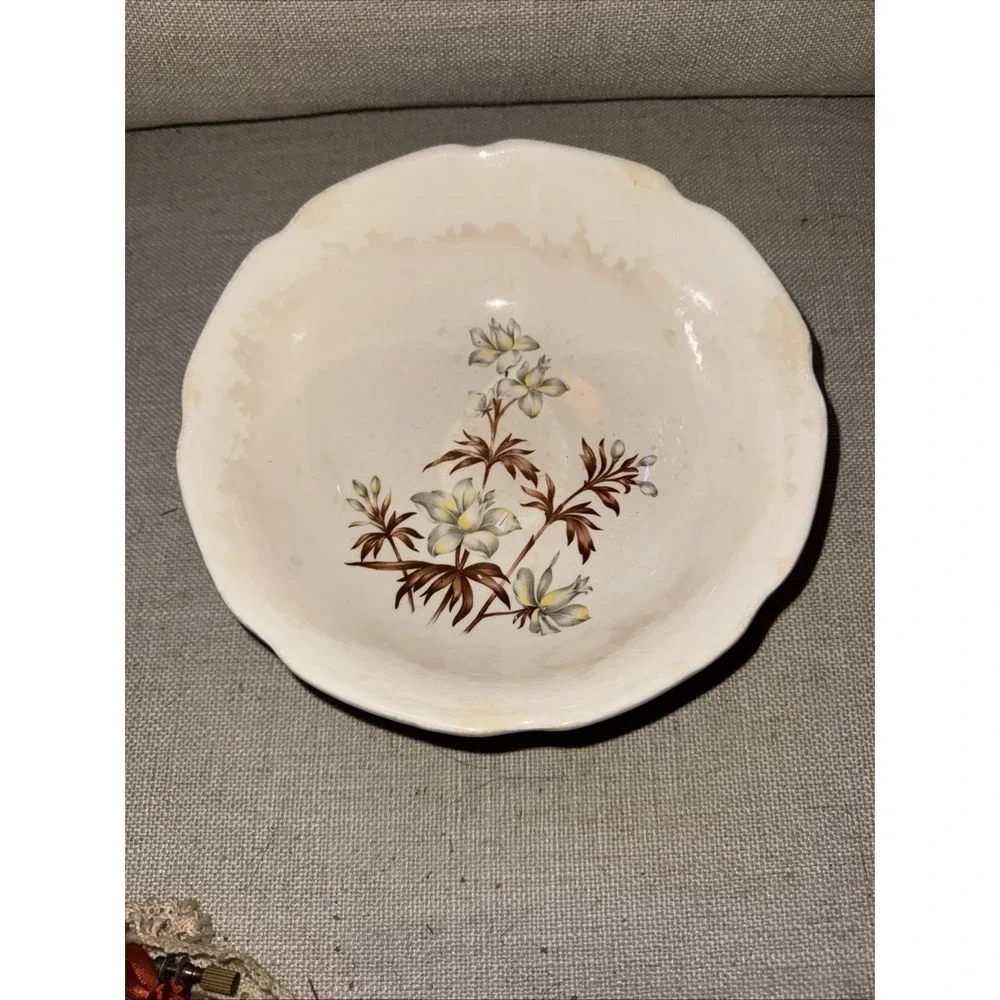 Vintage Southern Orchid Floral Transferware 8 3/4
